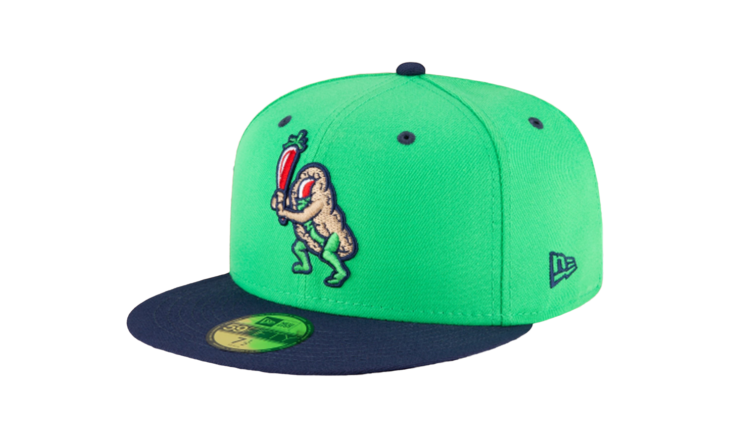 59FIFTY San Antonio Missions Theme Night 'Puffy Taco' Fitted Hat "Green / Dark Green - Brim" NE770