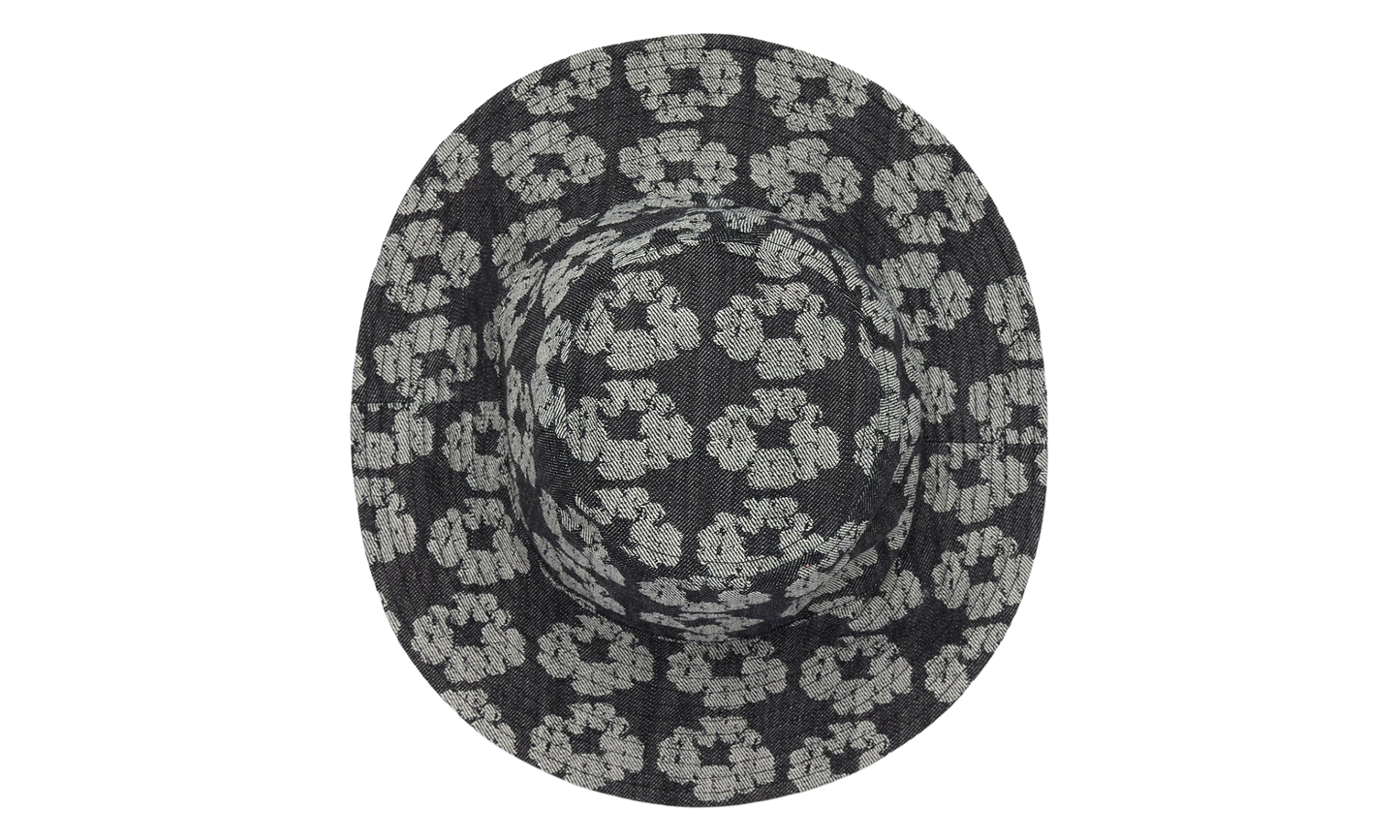 Jacquard Wreath Bucket Hat "Washed Black" DT867
