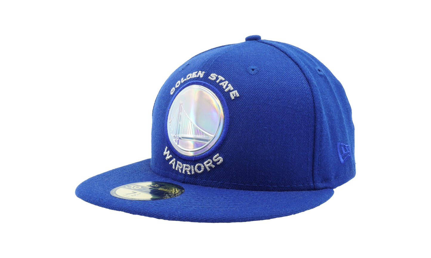 59FIFTY Golden State Warriors Team Iridescent Fitted Hat "Blue / Iridescent - Logo" NE597