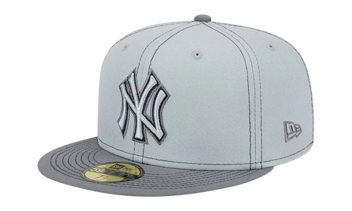 59FIFTY New York Yankees Gray Pop Fitted Hat "Gray / Black - Stitch" NE881