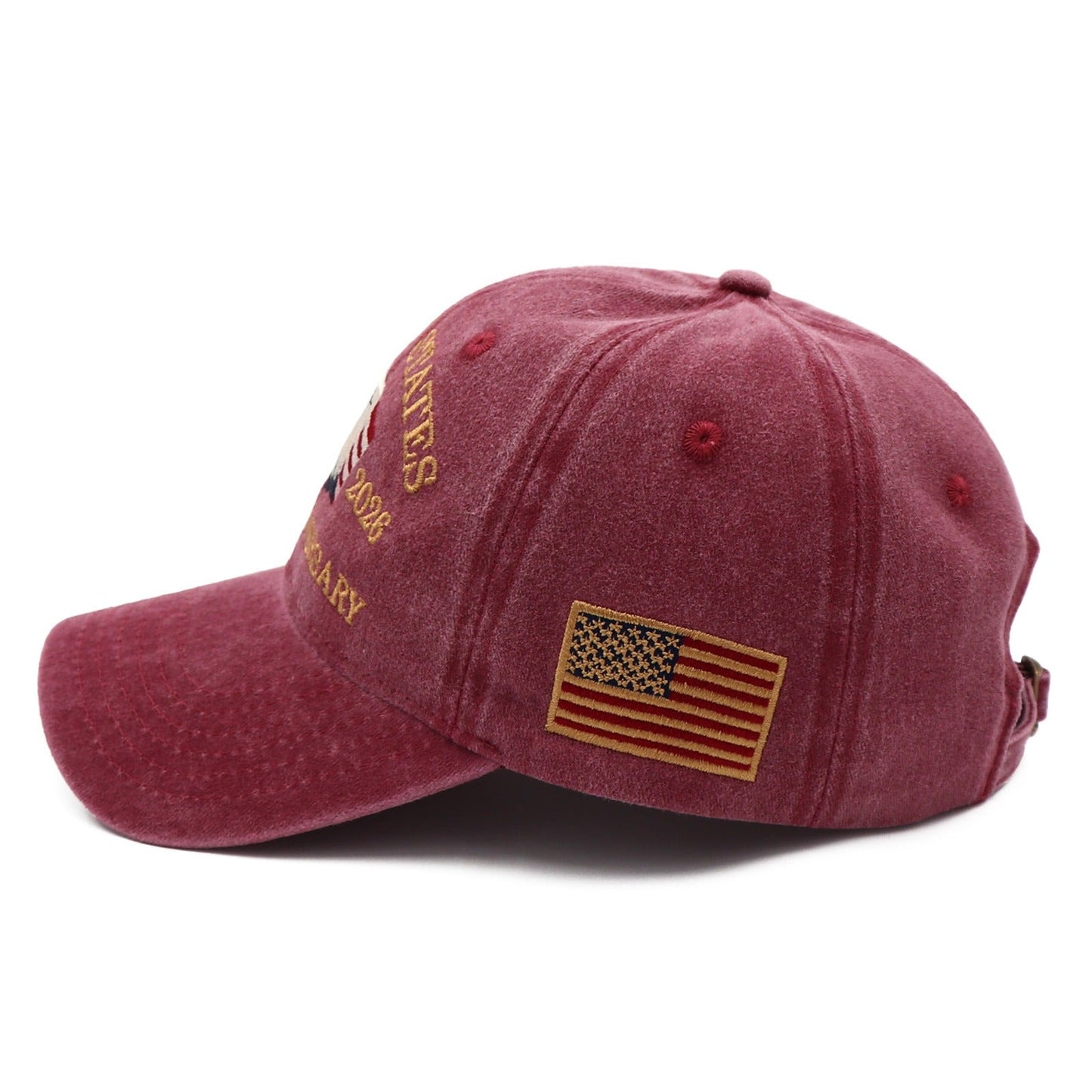 USA 250th Anniversary Eagle Embroidered Cap (1776–2026) – Vintage Maroon