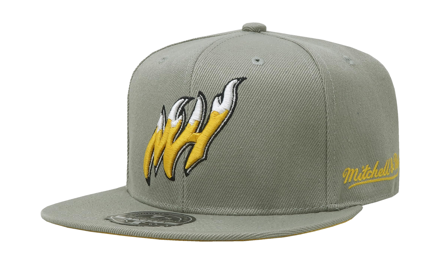 NBA Hardwood Classics Fitted Cap "Miami Heat - Sunny Gray" 6HSFDX21134 MHEGREY