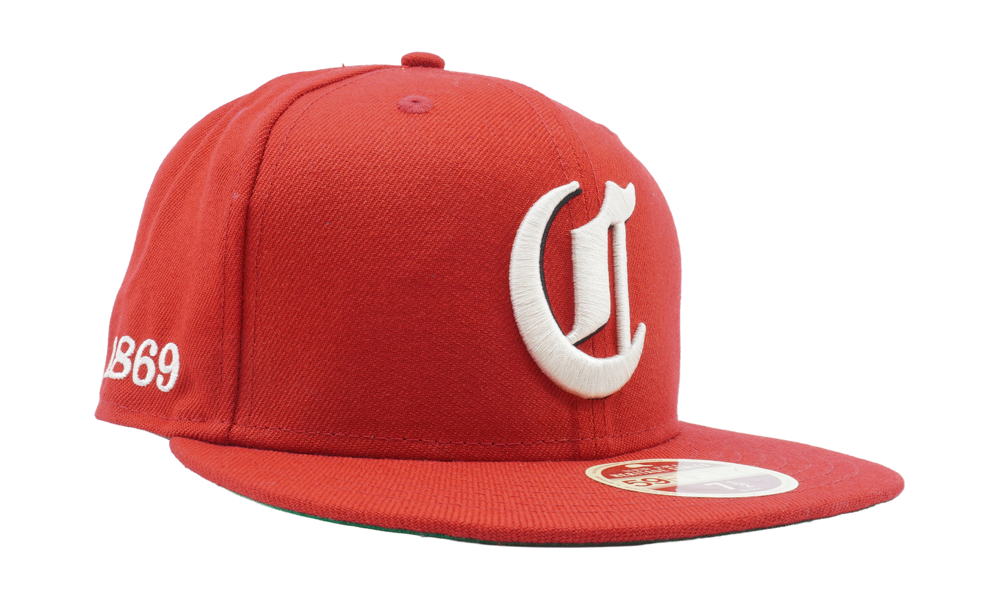 59FIFTY Cincinnati Reds Heritage Gothic Logo Fitted Hat "Red" NE749