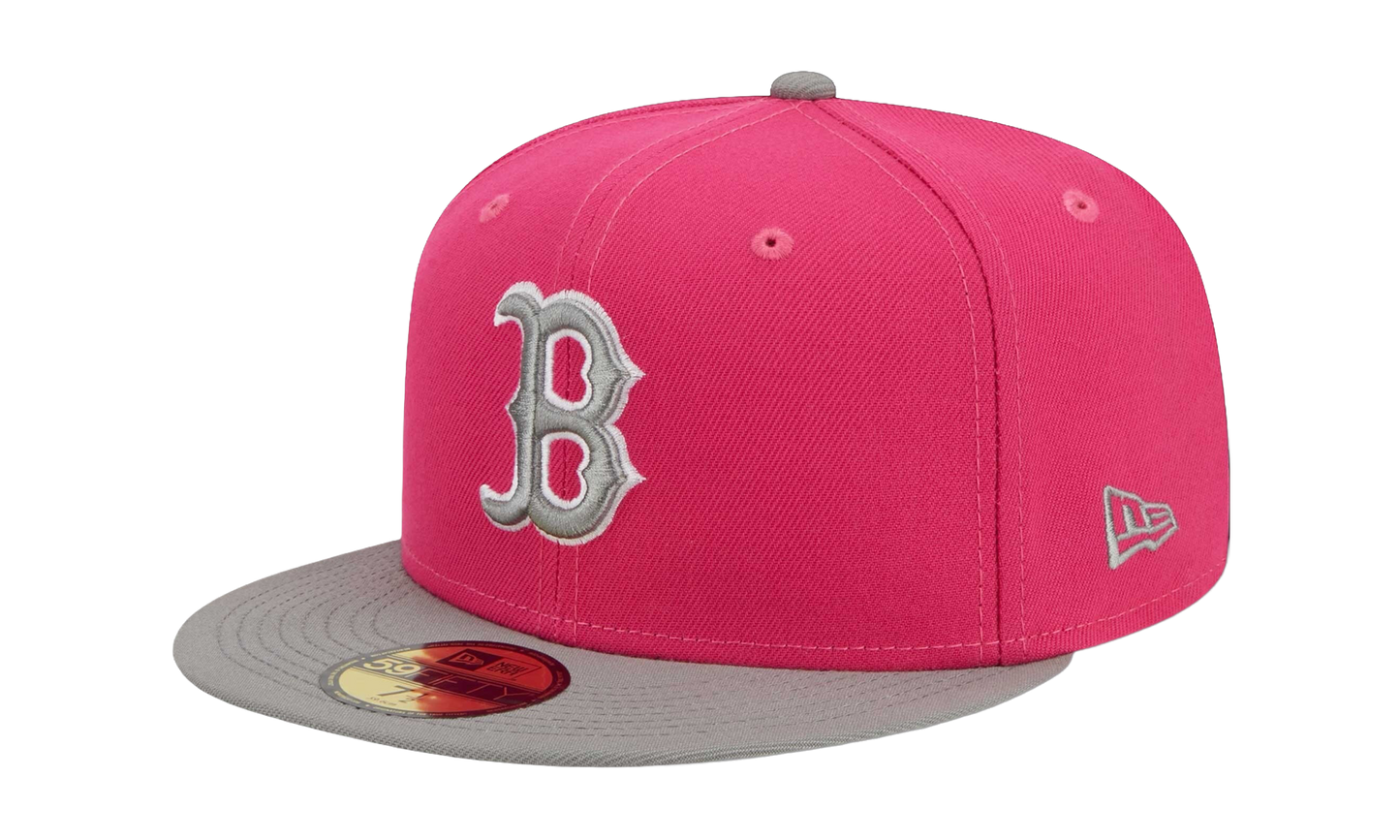 59FIFTY Boston Red Sox 2Tone Color Pack Fitted Hat "Pink/ Grey - Visor" NE912