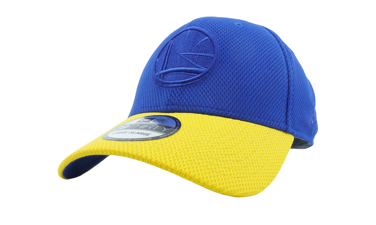39THIRTY Golden State Warriors Tech Redux 2 Stretch Fit Hat "Blue / Yellow - Brim" NE1146