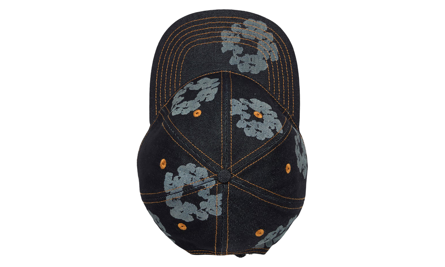Mono Cotton Wreath Raw Denim Cap "Indigo Wash" DT905