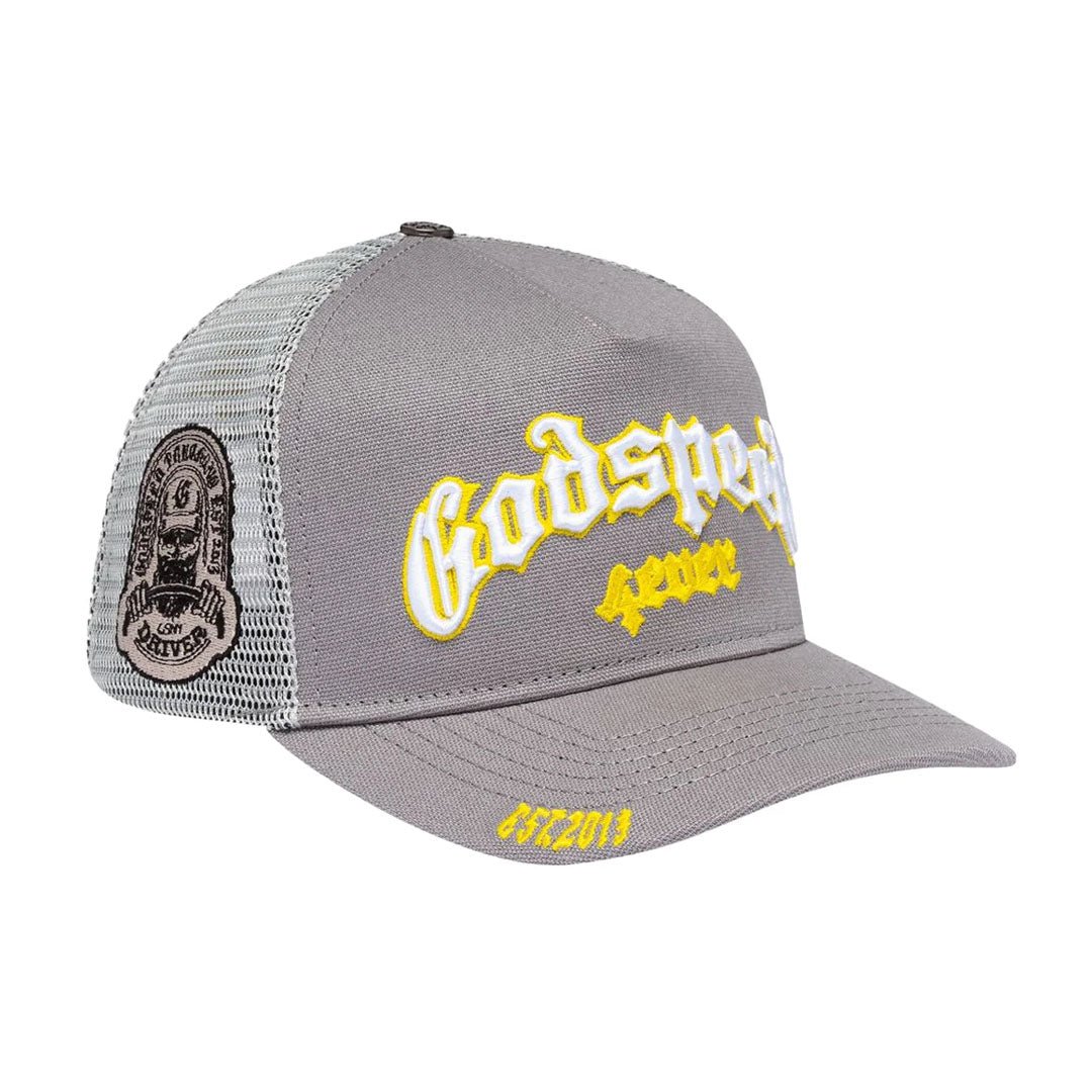 Godspeed Trucker Hat Grey Yellow