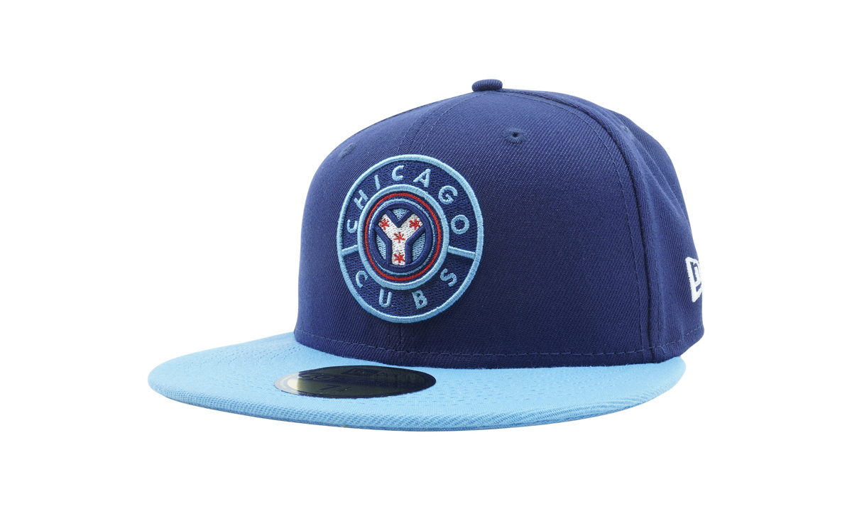 59FIFTY Chicago Cubs 'City Connect' Fitted Hat "Indigo / Sky Blue - Brim" NE1061