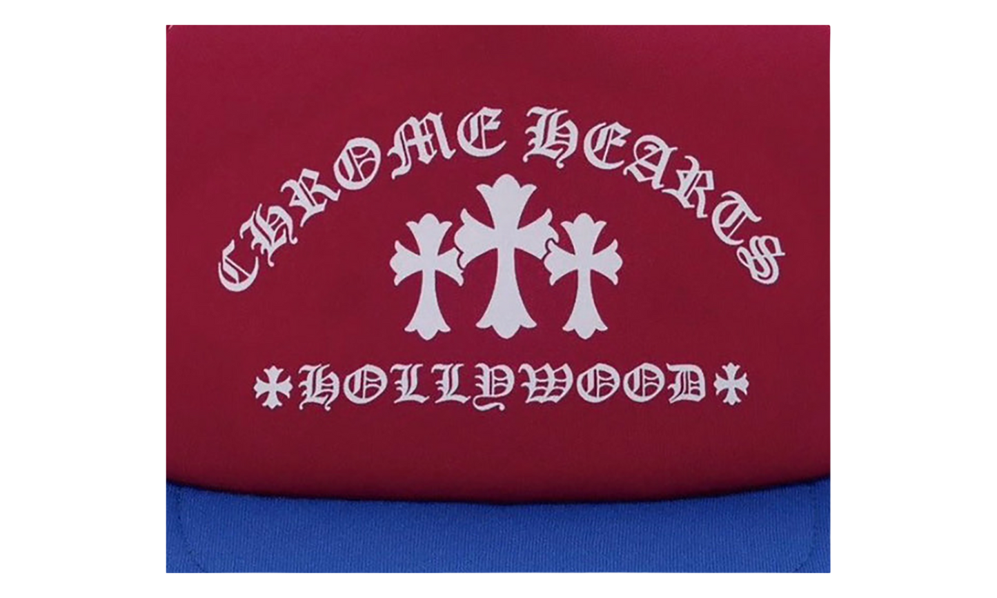 Hollywood Triple Cross Trucker Hat "Red / Blue / White" CHRM1535