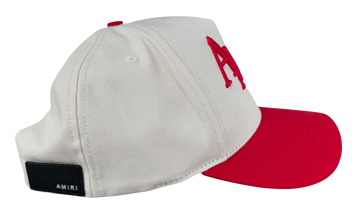 Staggered Logo Trucker Hat "White / Red" AMHACP1013 161