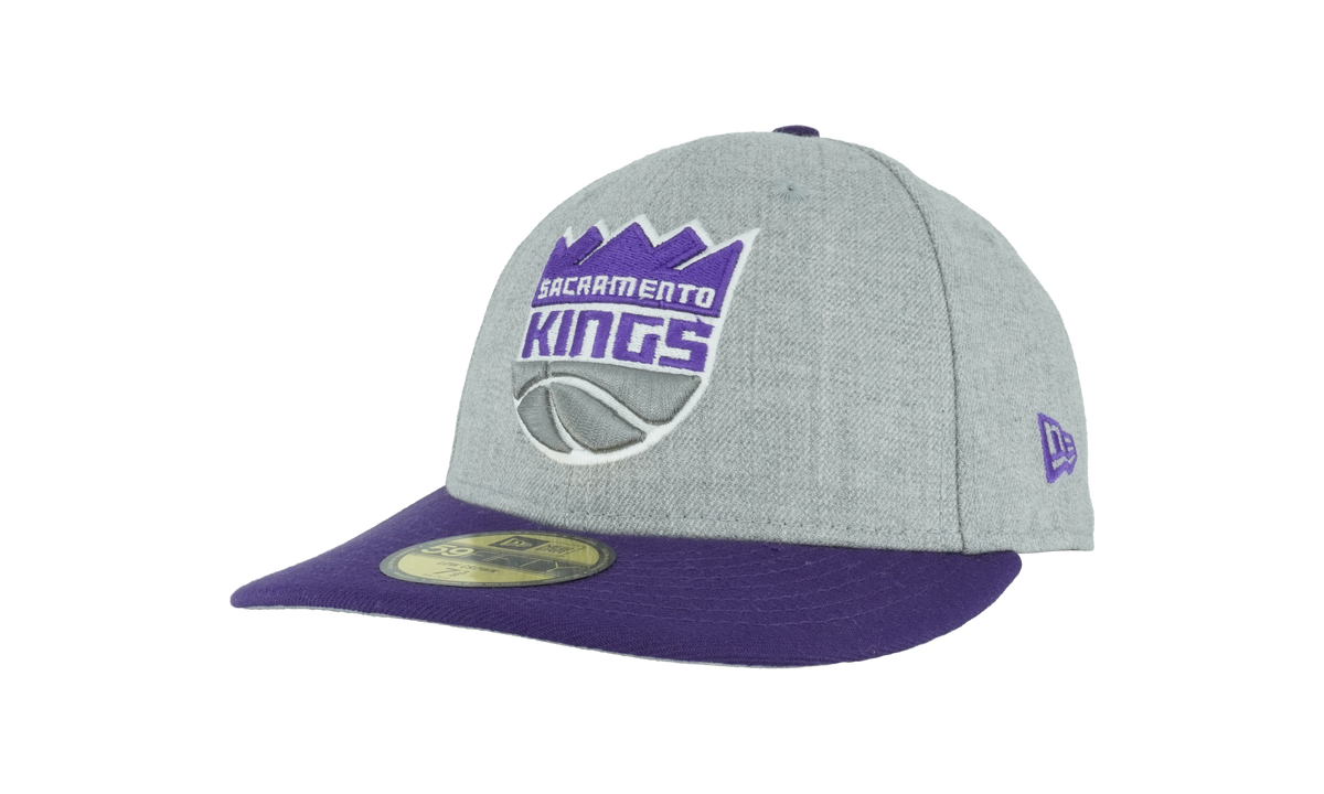 59FIFTY Sacramento Kings Low Profile Authentic Fitted Hat "Grey / Purple - Brim / Gray - Under Brim" NE951