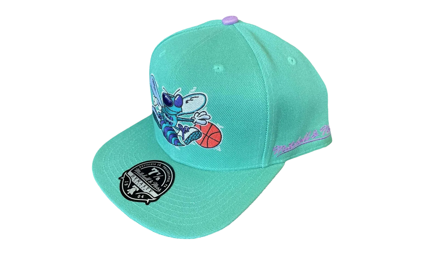 NBA Hardwood Classics Hyperteam Fitted Cap "Charlotte Hornets - Teal" 6HSFSH21336 CHOTEAL