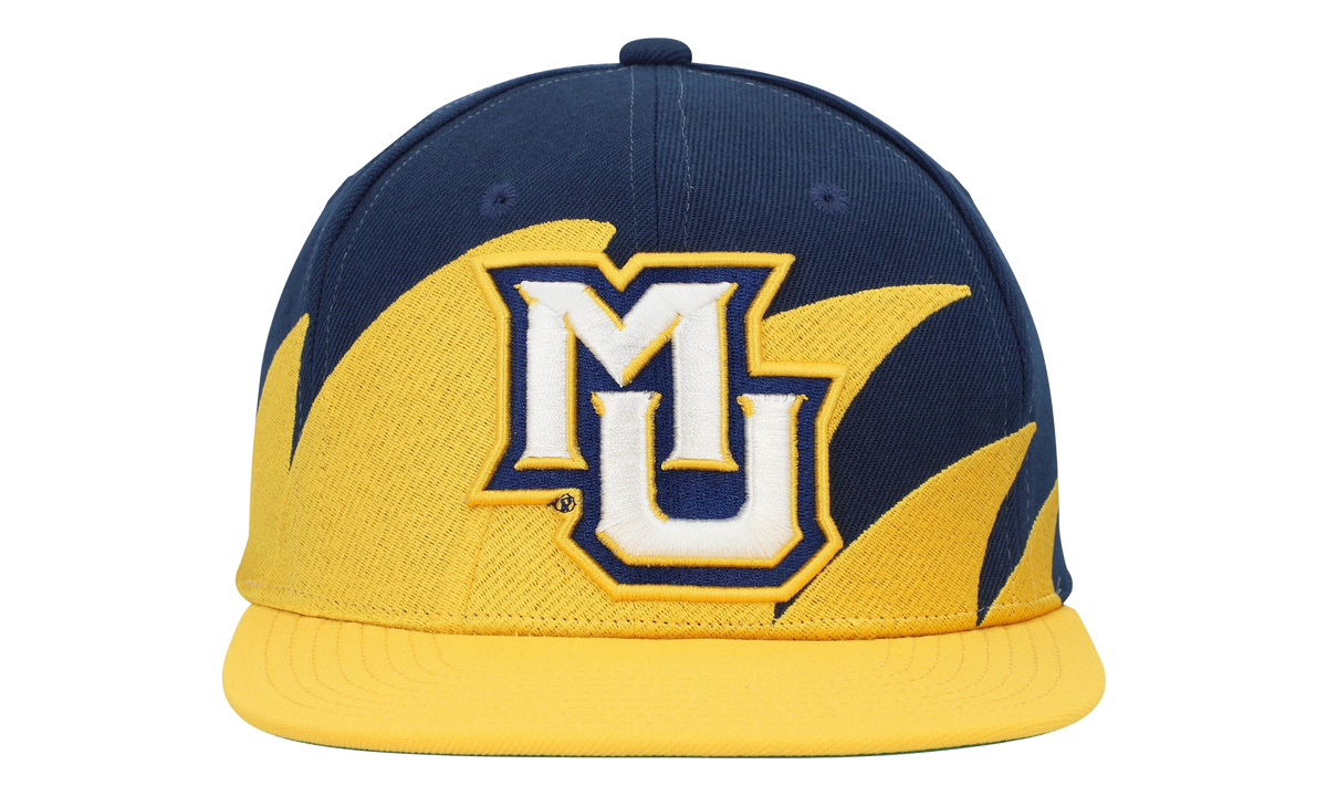 NCAA Sharktooth Marquette Snapback Cap "White / Royal / Yellow" HHSS3304 MAUYYPPPWHRY