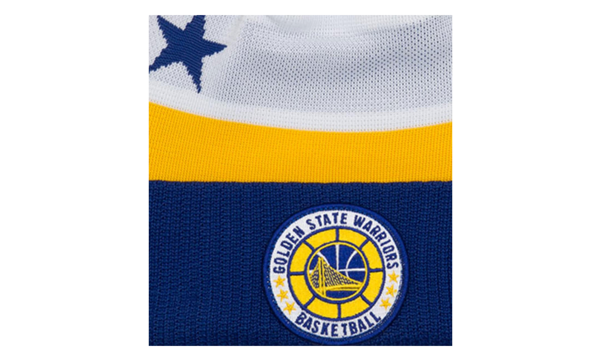 Golden State Warriors Tip-Off Series Knit Beanie "White / Grey / Yellow / Blue" NE674