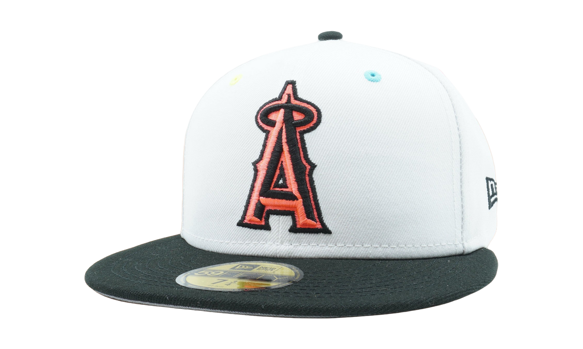 59FIFTY Los Angeles Angels 2002 World Series Fitted Hat "White / Graphite / Grey - Under Brim" NE828