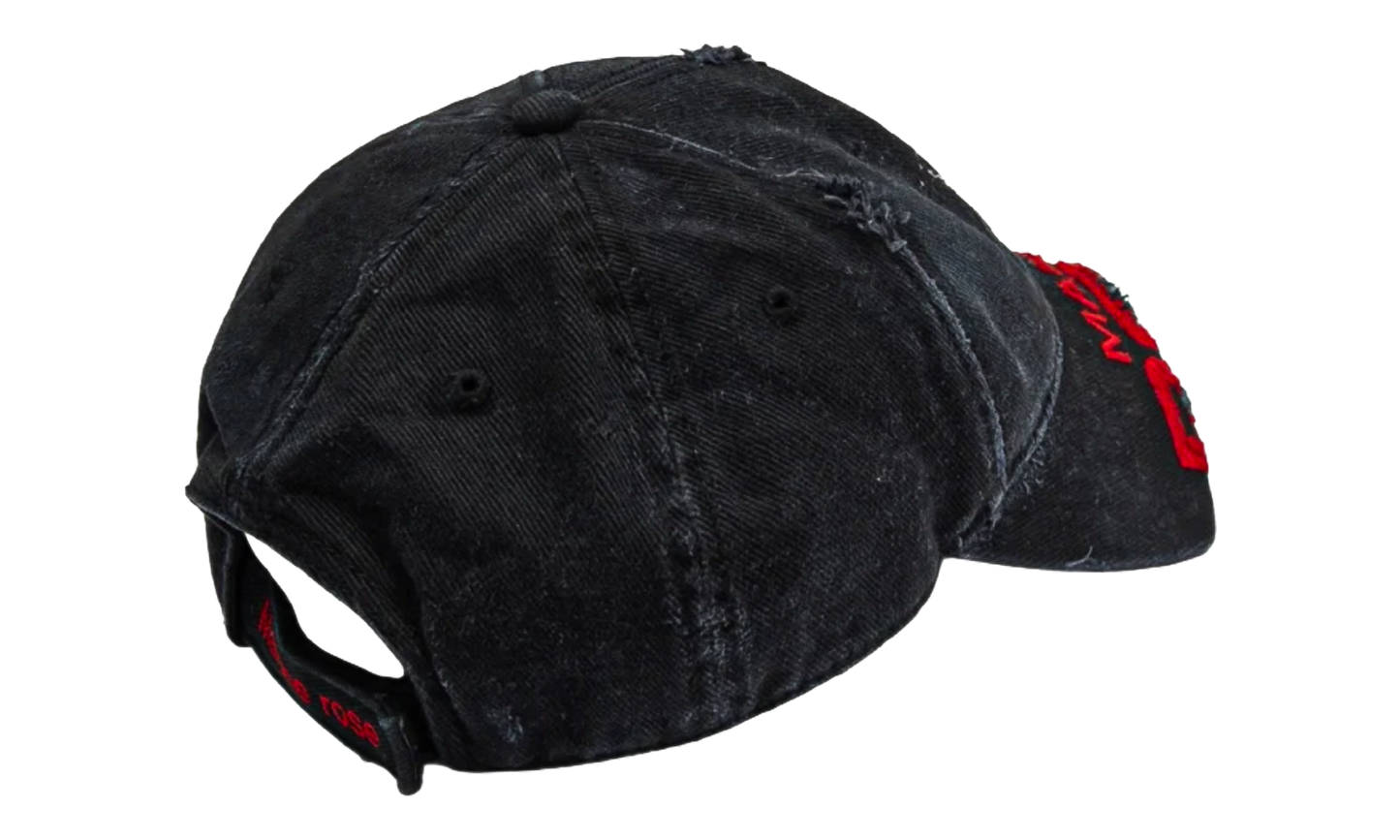Distressed Logo Cap "Washed Black" 1130WP13002BLACK