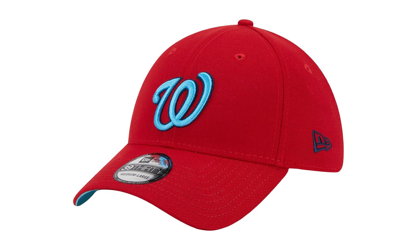 39THIRTY Washington Nationals Father’s Day Flex Fit Hat "Red / Sku Blue - Under Brim" NE896