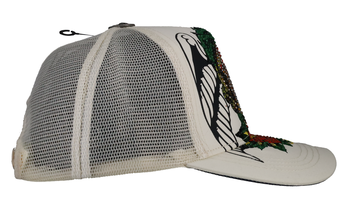 Christ Rhinestone Trucker Hat "Ivory" EHH0001 88RS