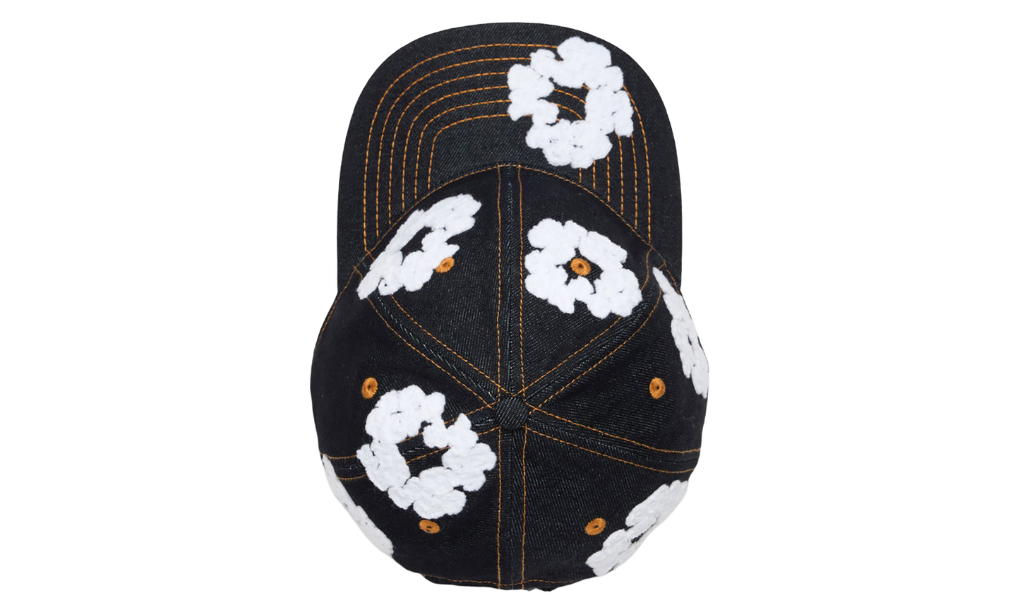 Cotton Wreath Raw Denim Cap "Indigo Wash" DT873