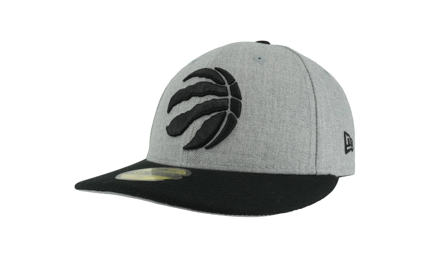 59FIFTY Toronto Raptors Low Profile Authentic Fitted Hat "Grey / Black - Brim / Grey - Under Brim" NE952