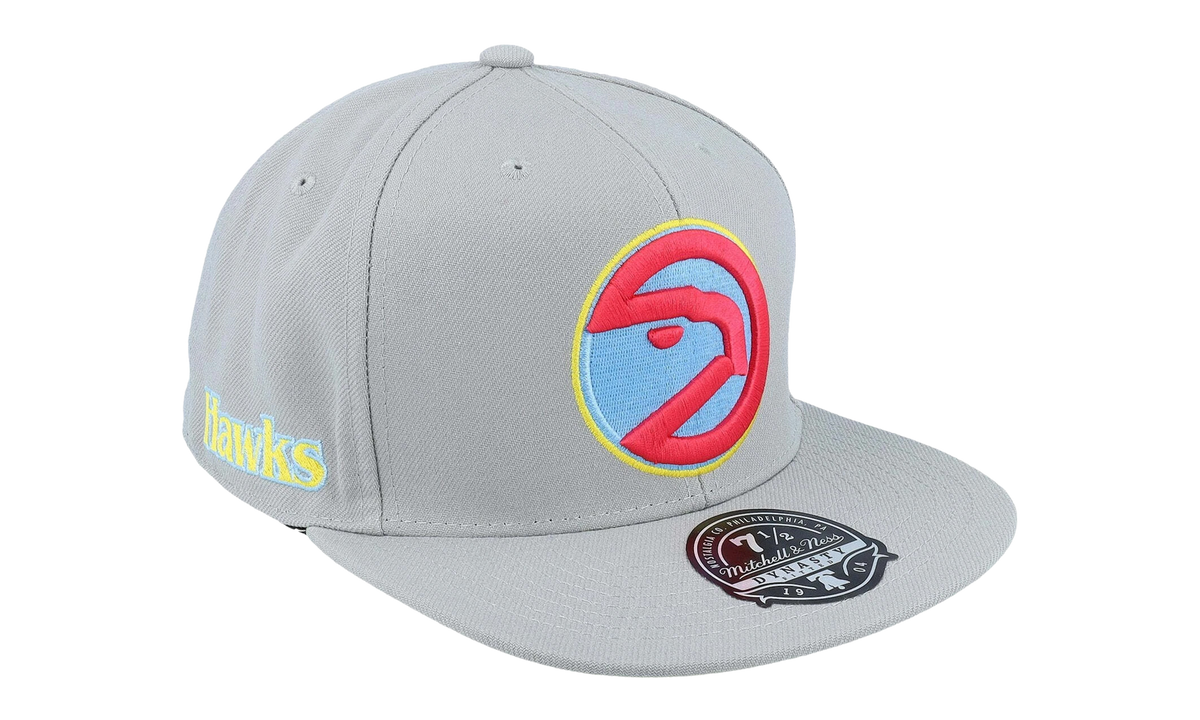 NBA Hardwood Classics Til Dawn Fitted Cap "Atlanta Hawks - Grey" 6HSFSH21423 AHAGREY