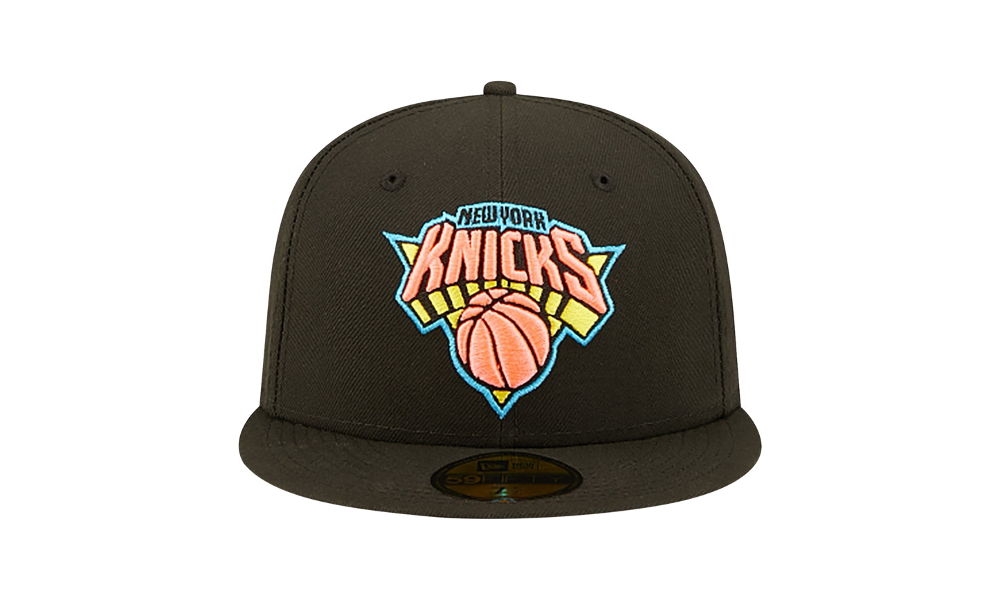 59FIFTY New York Knicks Pink Glow Fitted Hat "Black / Pink - Under Brim" NE1059