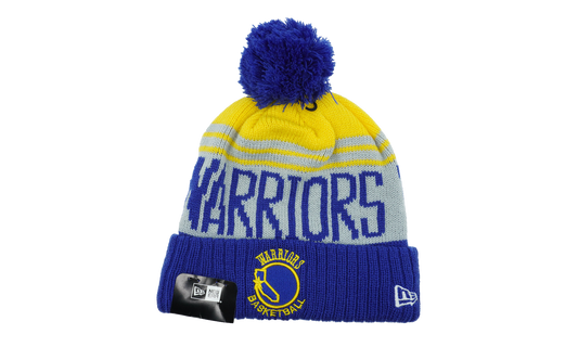Golden State Warriors Team Pride Pom Beanie "Blue / Grey / Yellow / Blue - Pom" NE681