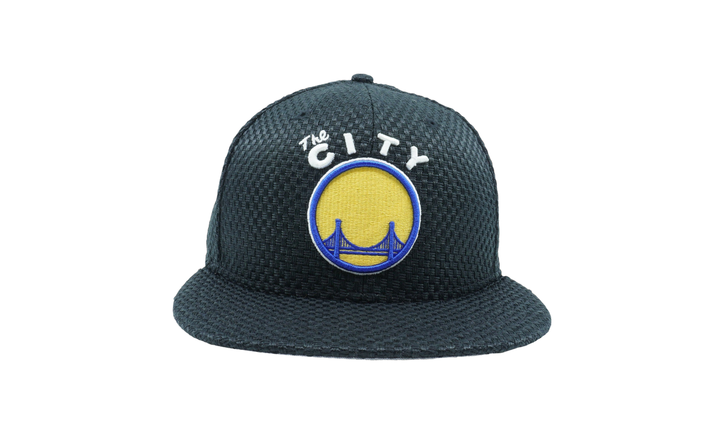59FIFTY Golden State Warriors 2016 'The City' Street Flow Fitted Hat "Black Weave Pattern" NE595