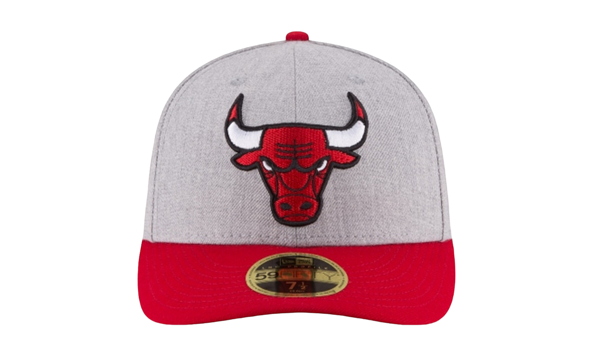 59FIFTY Chicago Bulls Low Profile Authentic Fitted Hat "Heather Grey / Red - Brim" NE946
