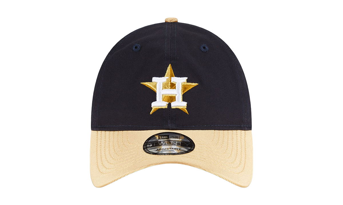 9TWENTY Houston Astros 2023 Gold Strapback Hat "Navy / Gold - Brim / Black - Under Brim" NE924