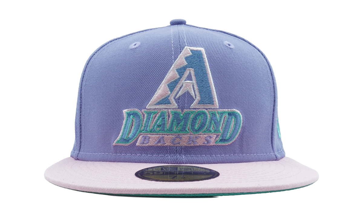 59FIFTY Arizona Diamondbacks 10th Anniversary Fitted Hat "Lavender / Pink - Brim / Sky Blue - Under Brim" NE1081