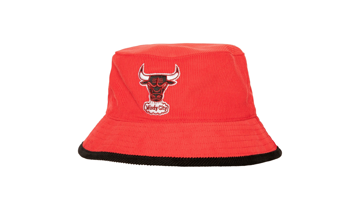 NBA Hardwood Classics Team Cord Bucket Hat "Chicago Bulls - Red" HBKB5809 CBUYYPPPRED1
