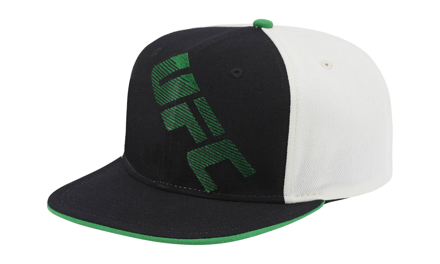 UFC Flat Brim Snapback Hat "Black / Green / Cream" VX22Z BKG UUFC