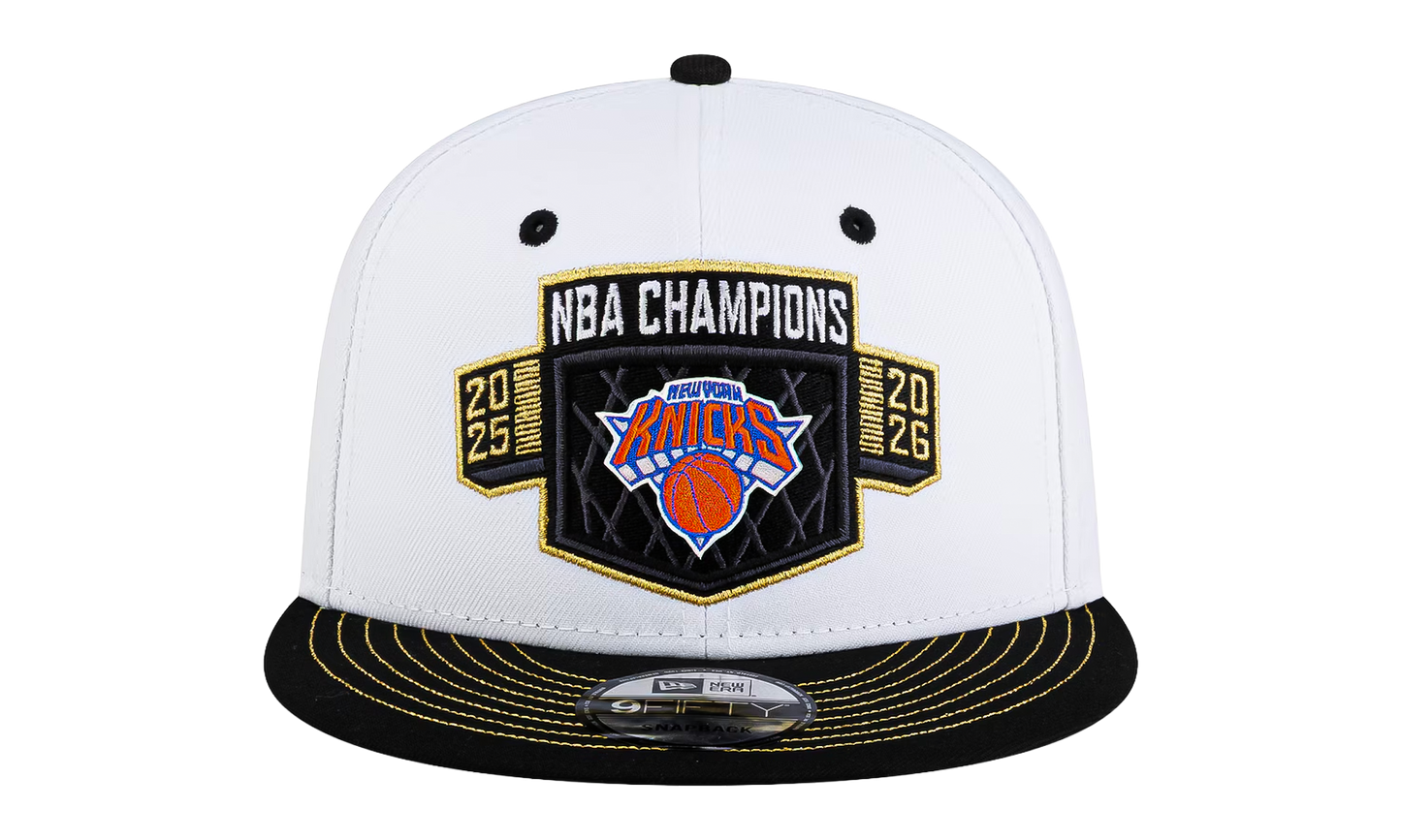 New York Knicks 2026 NBA Finals Champions Hat "Locker Room 9FIFTY Snapback Hat - White" NE1230