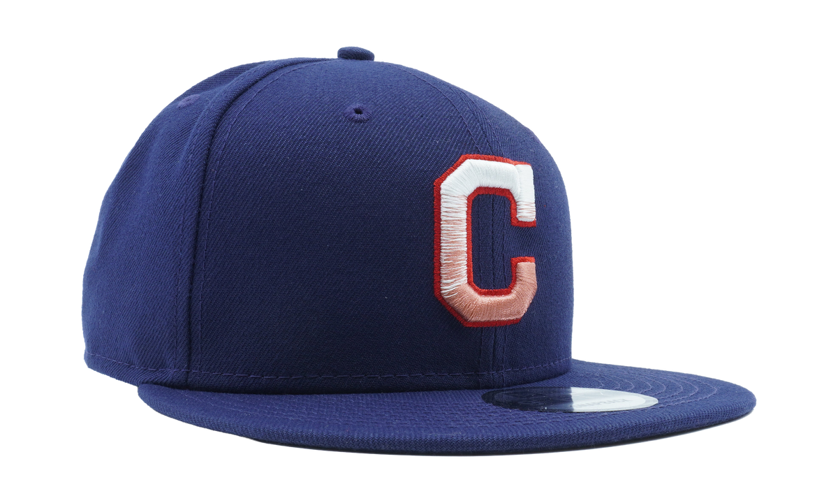 9FIFTY Cleveland Indians Fade Snapback Hat "Navy" NE761