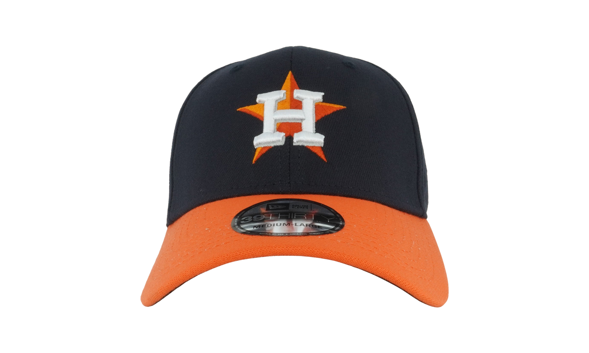 39THIRTY Houston Astros Team Classic Flex Fit Hat "Black / Orange - Visor" NE584