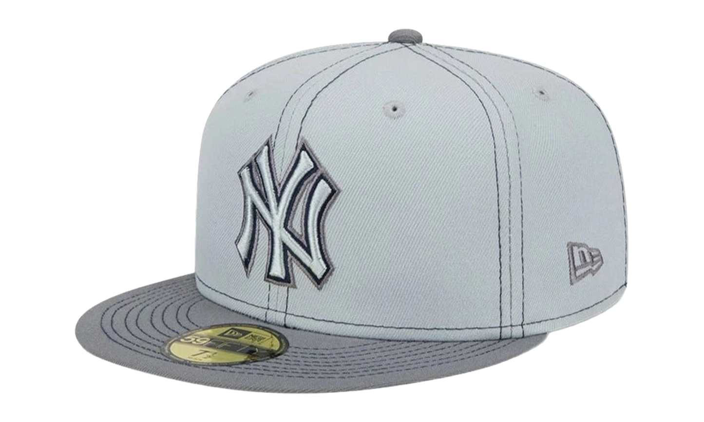 59FIFTY New York Yankees Gray Pop Fitted Hat "Gray / Black - Stitch" NE881
