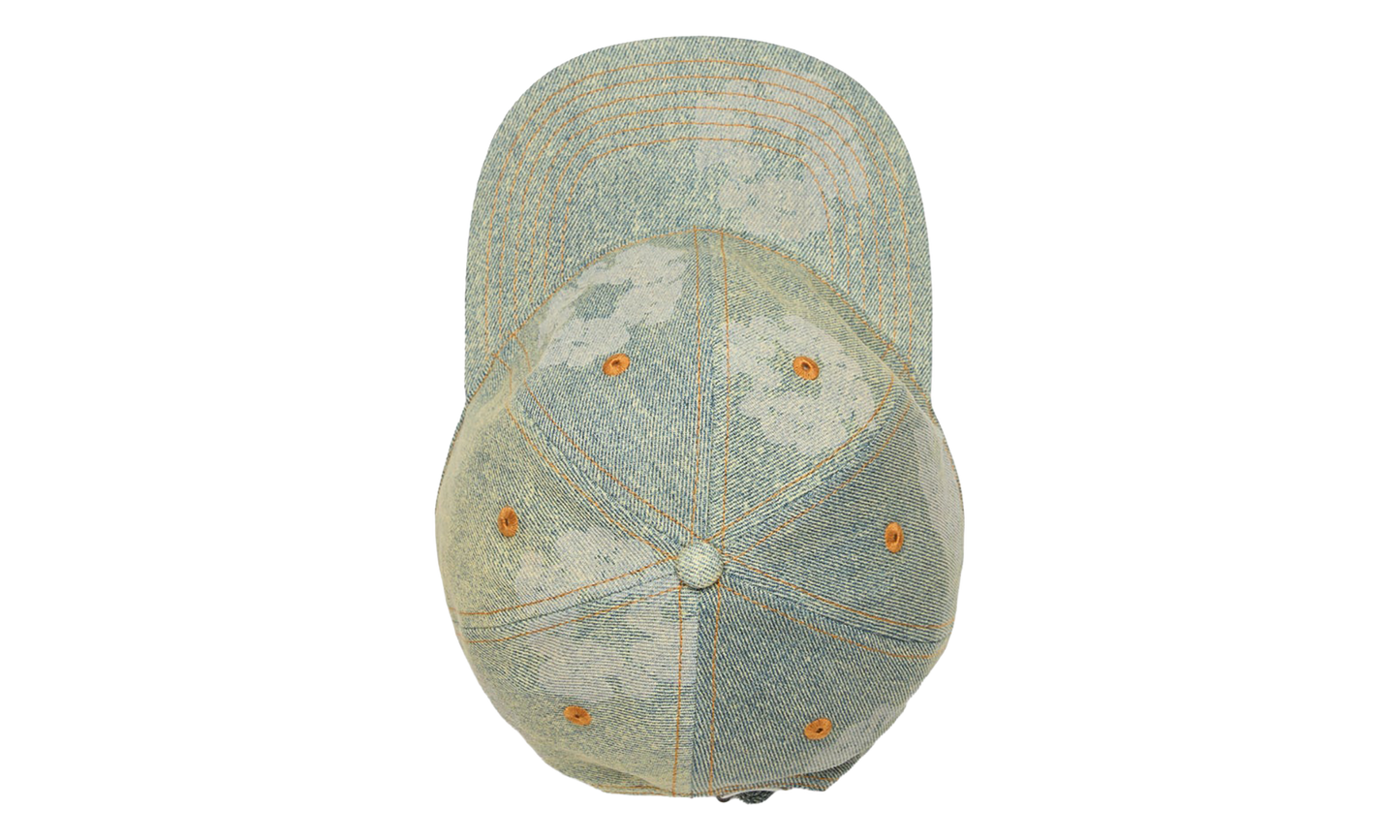 Mono Cotton Wreath Raw Denim Cap "Dirty Wash" DT906