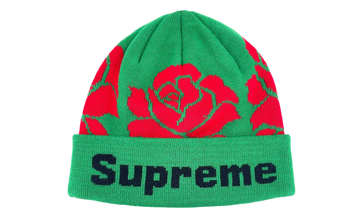 Rose Knit Beanie "FW22 - Green" SU27124