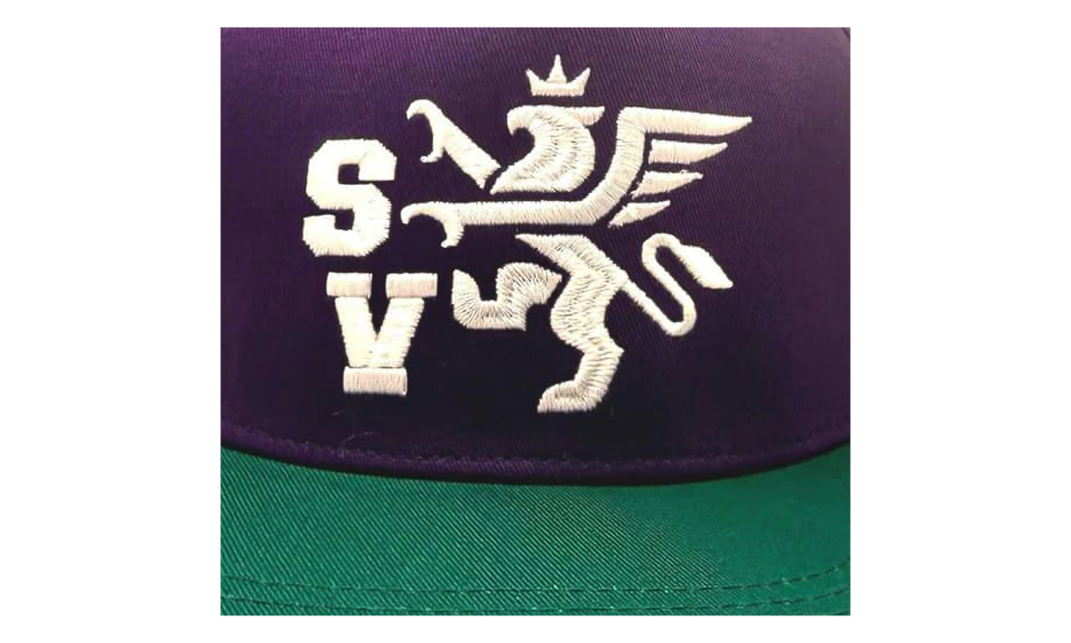 Griffin Snapback Hat "Plum/Green" SV039