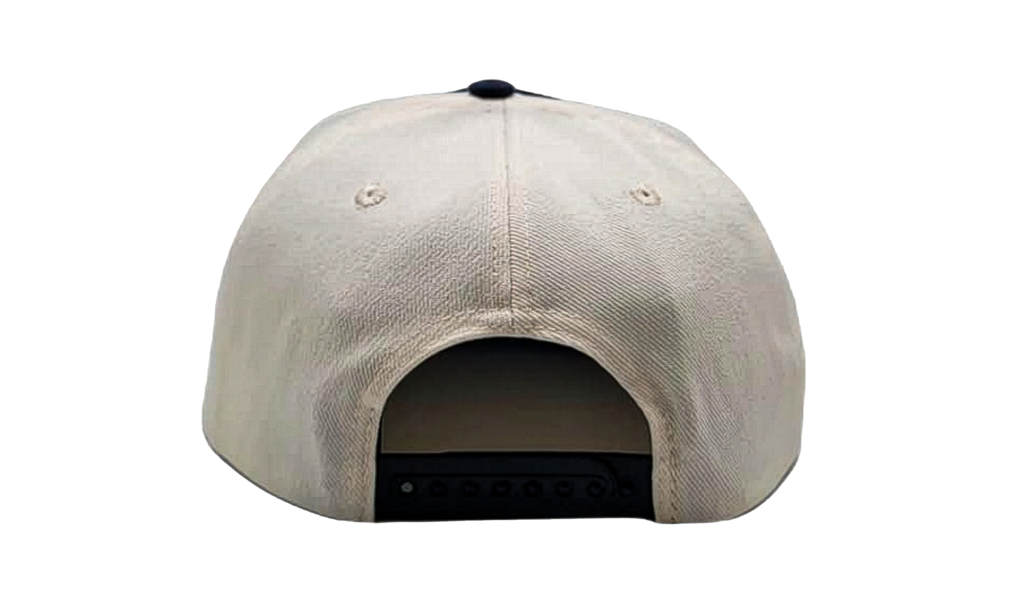 UFC Flat Brim Snapback Hat "Black / Cream / Silver" VW41Z 018 USI