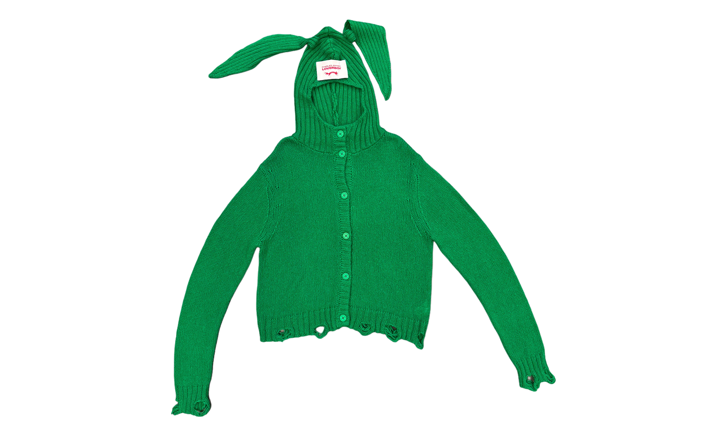Rabbit Balaclava Cardigan "Green" 52091701