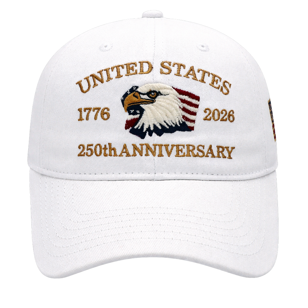 Exclusive USA 250th Anniversary Eagle Cap (1776–2026) — Embroidered