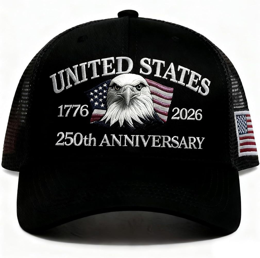 United States 250th Anniversary Eagle Baseball Hat – 1776–2026 Patriotic Mesh Cap