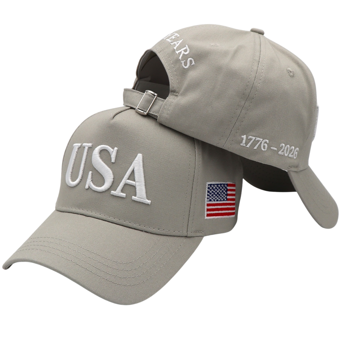 USA 250th Anniversary Hat (1776–2026) — U.S.A. Embroidered Semiquincentennial Cap