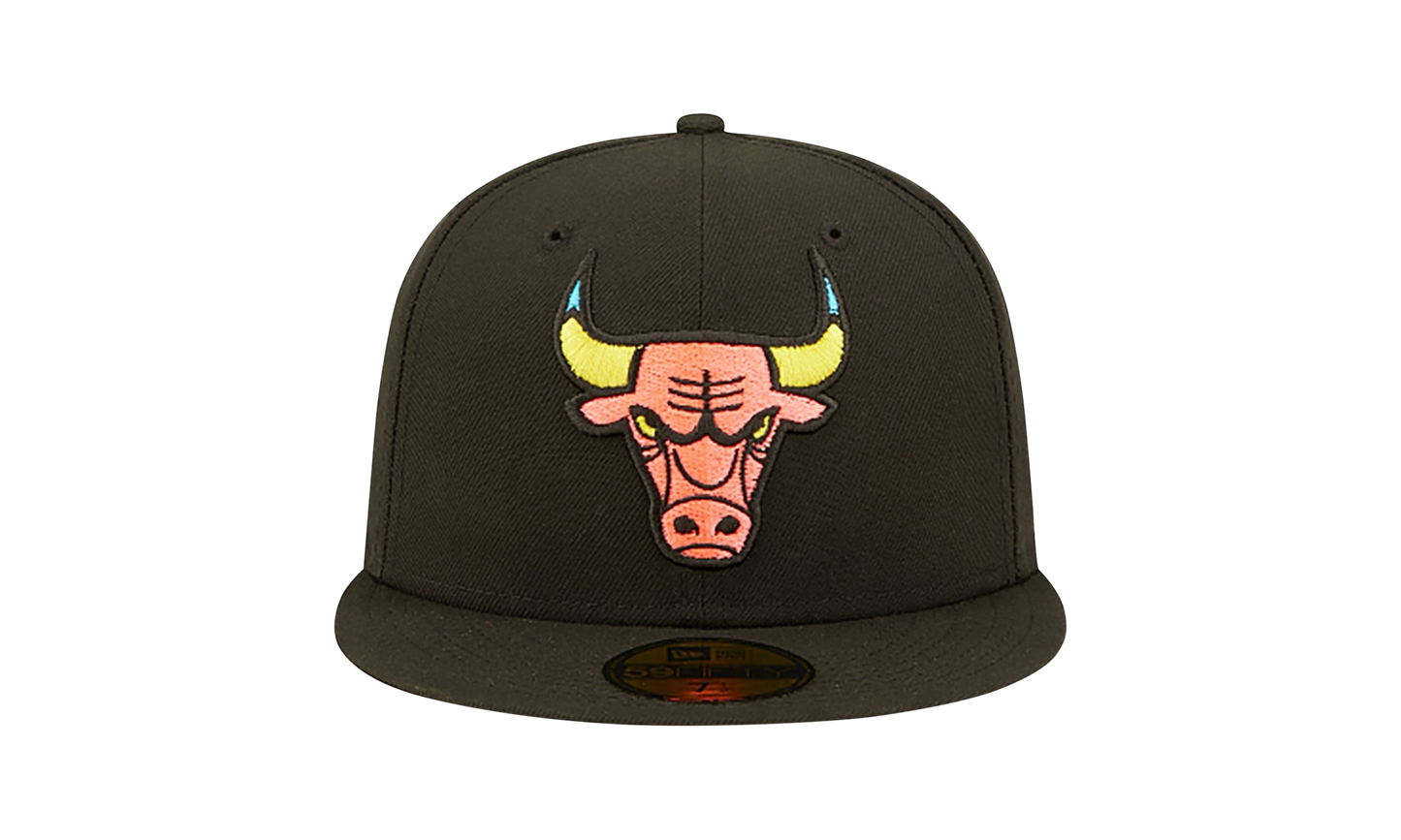 59FIFTY Chicago Bulls Pink Glow Fitted Hat "Walnut / Pink - Brim" NE1058