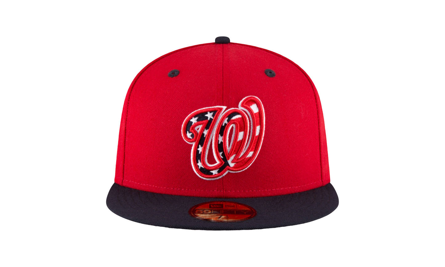 59FIFTY Washington Nationals Authentic Fitted Hat "Red / Black - Brim" NE955