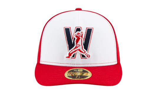 59FIFTY Washington Nationals 2020 Low Profile Authentic Fitted Hat "White / Red - Brim" NE1032