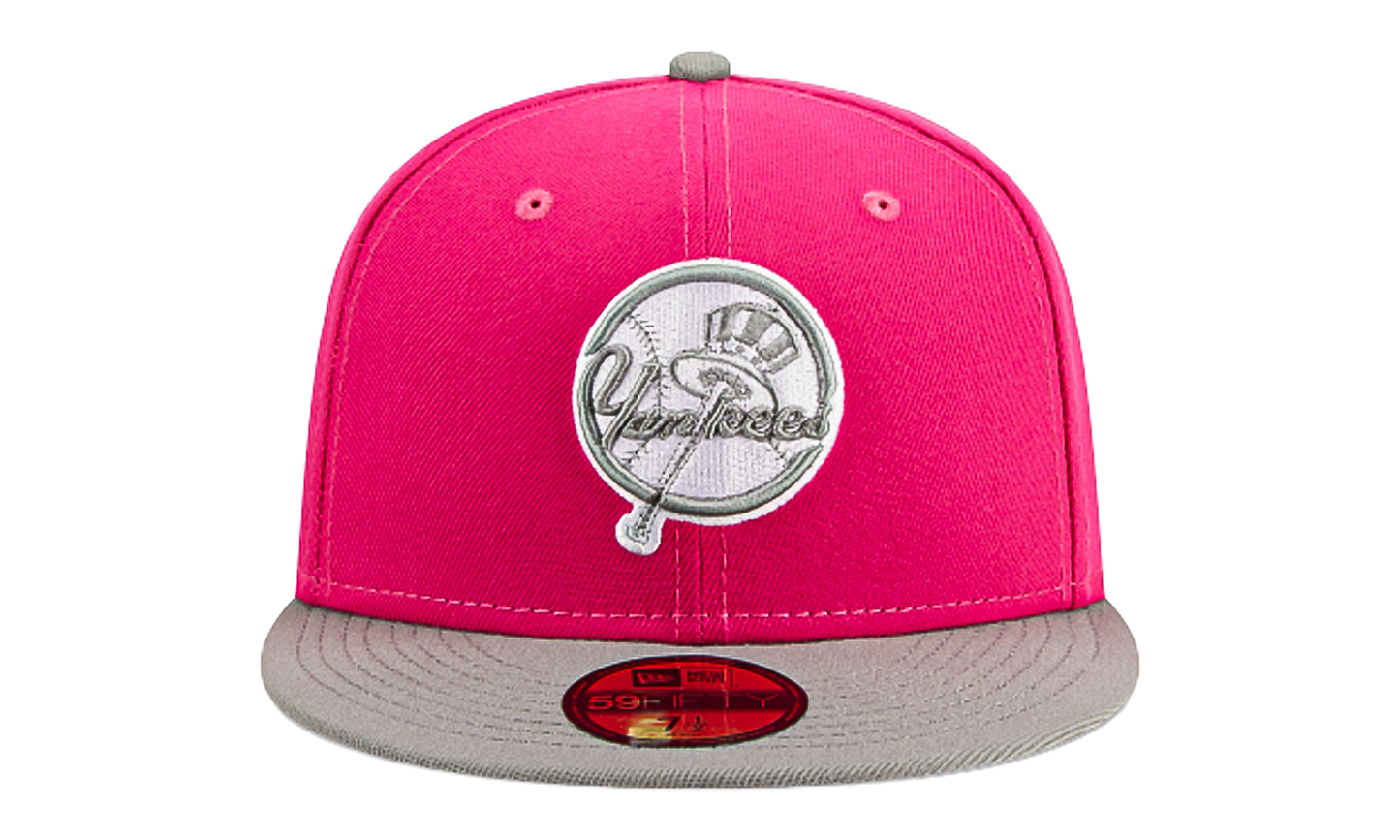 59FIFTY New York Yankees 2-Tone Color Pack Fitted Hat "Hot Pink / Grey - Brim" NE913