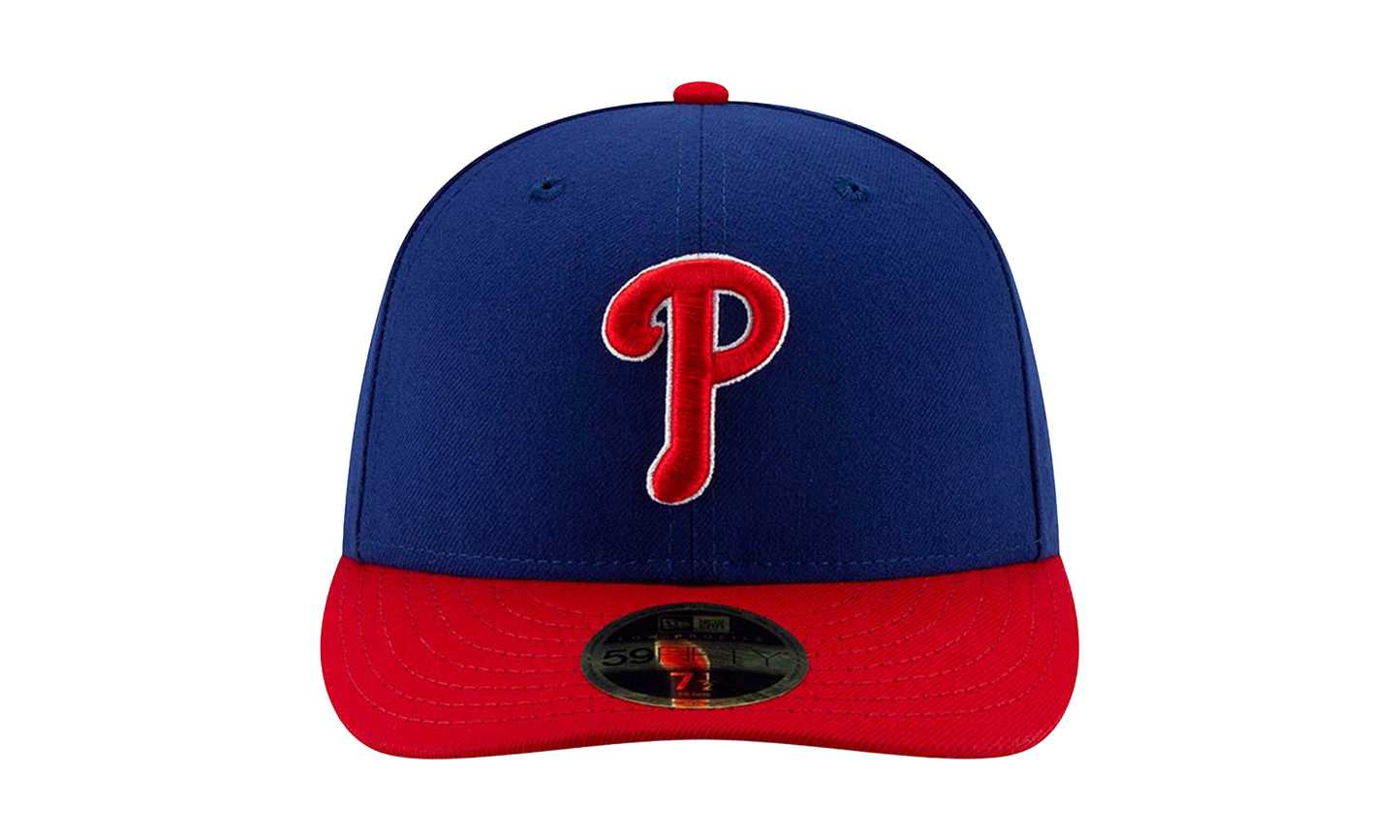 59FIFTY Philadelphia Phillies 2019 Low Profile Authentic Fitted Hat "Blue / Red - Visor" NE1003